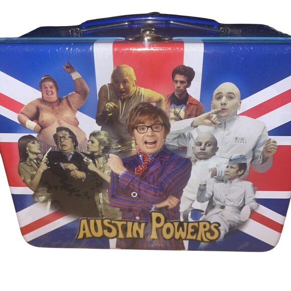Austin Powers Collectible Tin Lunchbox With Union Jack Design - Picture 2 of 15